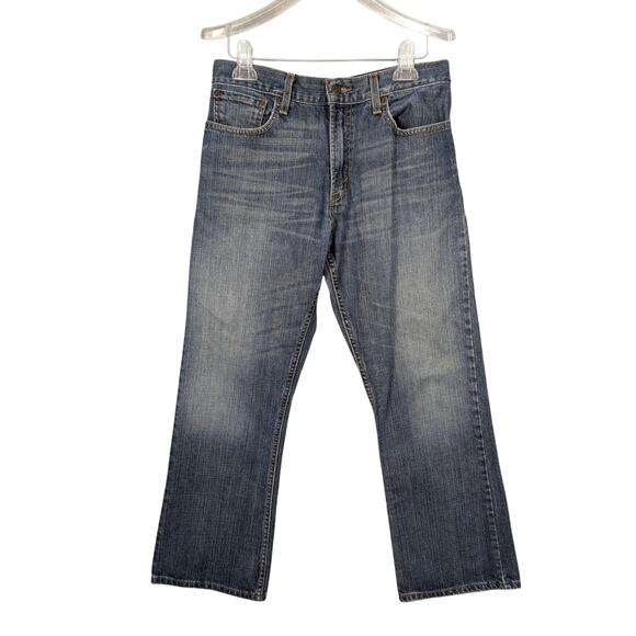 Levis 527 Jeans Mens 33x30 Blue Denim Low Boot Cut Zip Fly Medium Wash Classic - Picture 1 of 14
